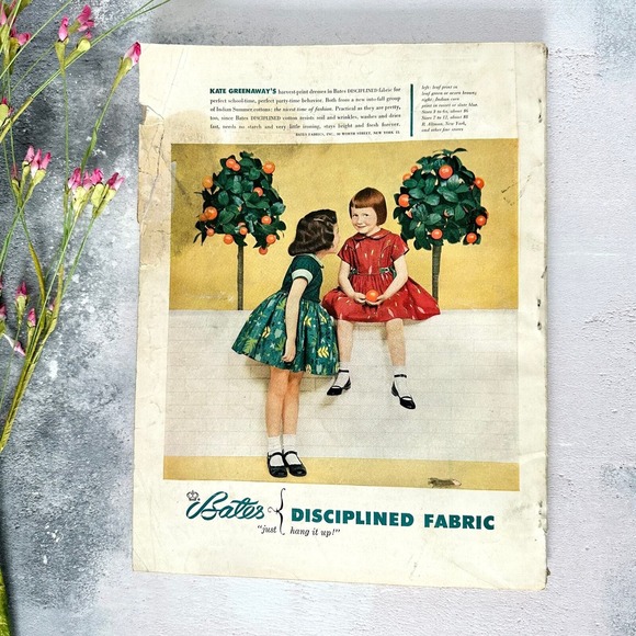 Vintage Harper's Bazaar September 1954 Magazine Dior Balenciaga Paris Collection - Picture 12 of 14